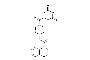 4-[4-[2-(3,4-dihydro-2H-quinolin-1-yl)-2-keto-ethyl]piperazine-1-carbonyl]piperidine-2,6-quinone