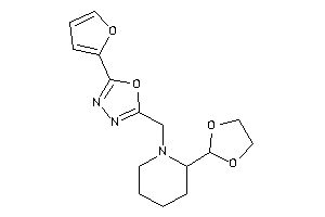 2-[[2-(1,3-dioxolan-2-yl)piperidino]methyl]-5-(2-furyl)-1,3,4-oxadiazole