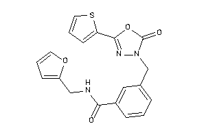 N-(2-furfuryl)-3-[[2-keto-5-(2-thienyl)-1,3,4-oxadiazol-3-yl]methyl]benzamide