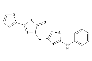 3-[(2-anilinothiazol-4-yl)methyl]-5-(2-furyl)-1,3,4-oxadiazol-2-one