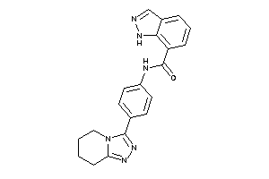 N-[4-(5,6,7,8-tetrahydro-[1,2,4]triazolo[4,3-a]pyridin-3-yl)phenyl]-1H-indazole-7-carboxamide