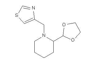 Image of 4-[[2-(1,3-dioxolan-2-yl)piperidino]methyl]thiazole