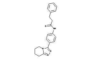 3-phenyl-N-[4-(5,6,7,8-tetrahydro-[1,2,4]triazolo[4,3-a]pyridin-3-yl)phenyl]propionamide