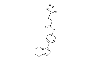 N-[4-(5,6,7,8-tetrahydro-[1,2,4]triazolo[4,3-a]pyridin-3-yl)phenyl]-2-(4H-1,2,4-triazol-3-ylthio)acetamide