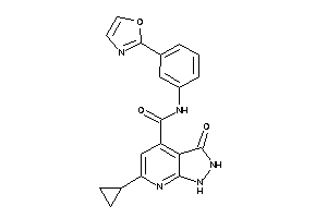 6-cyclopropyl-3-keto-N-(3-oxazol-2-ylphenyl)-1,2-dihydropyrazolo[3,4-b]pyridine-4-carboxamide