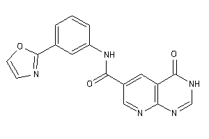 Image of 4-keto-N-(3-oxazol-2-ylphenyl)-3H-pyrido[2,3-d]pyrimidine-6-carboxamide