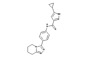 5-cyclopropyl-N-[4-(5,6,7,8-tetrahydro-[1,2,4]triazolo[4,3-a]pyridin-3-yl)phenyl]-1H-pyrazole-3-carboxamide