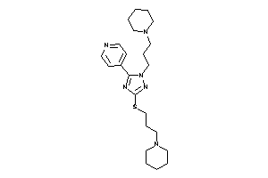 4-[2-(3-piperidinopropyl)-5-(3-piperidinopropylthio)-1,2,4-triazol-3-yl]pyridine
