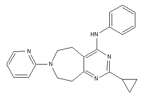 Image of [2-cyclopropyl-7-(2-pyridyl)-5,6,8,9-tetrahydropyrimido[4,5-d]azepin-4-yl]-phenyl-amine