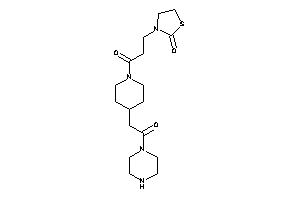 3-[3-keto-3-[4-(2-keto-2-piperazino-ethyl)piperidino]propyl]thiazolidin-2-one