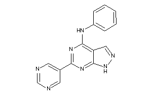 Phenyl-[6-(5-pyrimidyl)-1H-pyrazolo[3,4-d]pyrimidin-4-yl]amine