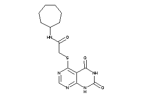 Image of N-cycloheptyl-2-[(2,4-diketo-1H-pyrimido[4,5-d]pyrimidin-5-yl)thio]acetamide