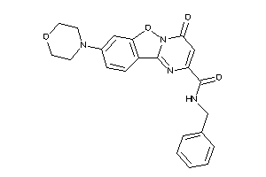 N-benzyl-4-keto-8-morpholino-pyrimido[1,2-b]indoxazene-2-carboxamide