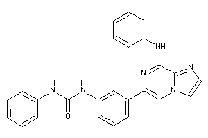 1-[3-(8-anilinoimidazo[1,2-a]pyrazin-6-yl)phenyl]-3-phenyl-urea