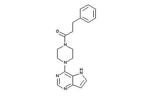 Image of 3-phenyl-1-[4-(5H-pyrrolo[3,2-d]pyrimidin-4-yl)piperazino]propan-1-one