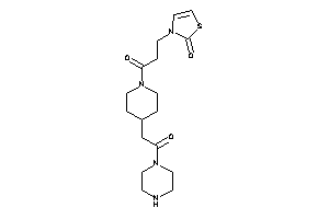 3-[3-keto-3-[4-(2-keto-2-piperazino-ethyl)piperidino]propyl]-4-thiazolin-2-one