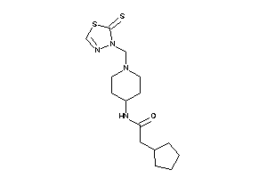 2-cyclopentyl-N-[1-[(2-thioxo-1,3,4-thiadiazol-3-yl)methyl]-4-piperidyl]acetamide