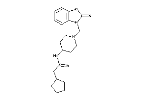 2-cyclopentyl-N-[1-[(2-thioxo-1,3-benzoxazol-3-yl)methyl]-4-piperidyl]acetamide