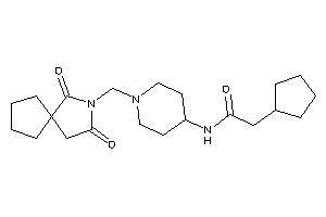 2-cyclopentyl-N-[1-[(2,4-diketo-3-azaspiro[4.4]nonan-3-yl)methyl]-4-piperidyl]acetamide