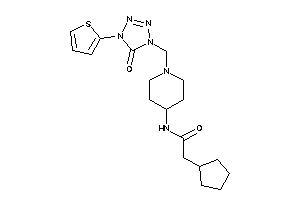 2-cyclopentyl-N-[1-[[5-keto-4-(2-thienyl)tetrazol-1-yl]methyl]-4-piperidyl]acetamide