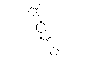 2-cyclopentyl-N-[1-[(2-thioxothiazolidin-3-yl)methyl]-4-piperidyl]acetamide