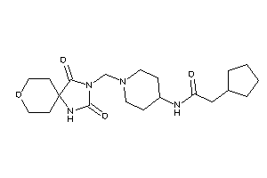 2-cyclopentyl-N-[1-[(2,4-diketo-8-oxa-1,3-diazaspiro[4.5]decan-3-yl)methyl]-4-piperidyl]acetamide