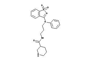 N-[3-(N-(1,1-diketo-1,2-benzothiazol-3-yl)anilino)propyl]nipecotamide