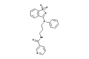 N-[3-(N-(1,1-diketo-1,2-benzothiazol-3-yl)anilino)propyl]nicotinamide