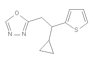 2-[2-cyclopropyl-2-(2-thienyl)ethyl]-1,3,4-oxadiazole