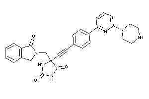 5-[(1-ketoisoindolin-2-yl)methyl]-5-[2-[4-(6-piperazino-2-pyridyl)phenyl]ethynyl]hydantoin