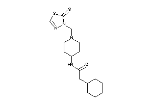 2-cyclohexyl-N-[1-[(2-thioxo-1,3,4-thiadiazol-3-yl)methyl]-4-piperidyl]acetamide