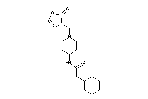 2-cyclohexyl-N-[1-[(2-thioxo-1,3,4-oxadiazol-3-yl)methyl]-4-piperidyl]acetamide