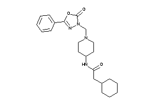 2-cyclohexyl-N-[1-[(2-keto-5-phenyl-1,3,4-oxadiazol-3-yl)methyl]-4-piperidyl]acetamide