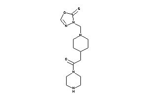 1-piperazino-2-[1-[(2-thioxo-1,3,4-oxadiazol-3-yl)methyl]-4-piperidyl]ethanone