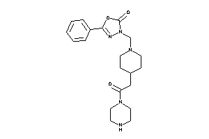 3-[[4-(2-keto-2-piperazino-ethyl)piperidino]methyl]-5-phenyl-1,3,4-oxadiazol-2-one