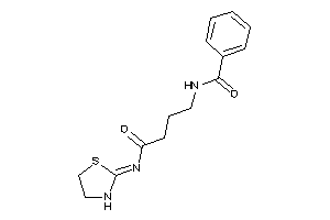 Image of N-[4-keto-4-(thiazolidin-2-ylideneamino)butyl]benzamide