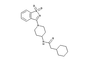 2-cyclohexyl-N-[1-(1,1-diketo-1,2-benzothiazol-3-yl)-4-piperidyl]acetamide