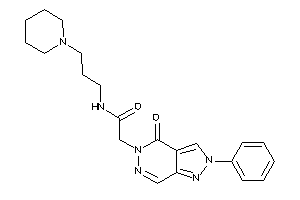 2-(4-keto-2-phenyl-pyrazolo[3,4-d]pyridazin-5-yl)-N-(3-piperidinopropyl)acetamide
