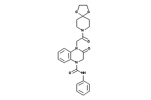 4-[2-(1,4-dioxa-8-azaspiro[4.5]decan-8-yl)-2-keto-ethyl]-3-keto-N-phenyl-2H-quinoxaline-1-carboxamide