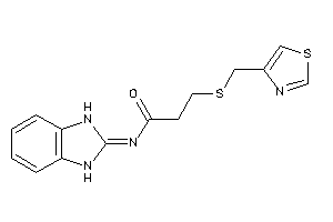 Image of N-(1,3-dihydrobenzimidazol-2-ylidene)-3-(thiazol-4-ylmethylthio)propionamide
