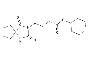 4-(2,4-diketo-1,3-diazaspiro[4.4]nonan-3-yl)butyric Acid Cyclohexyl Ester