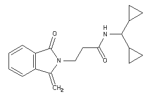 N-(dicyclopropylmethyl)-3-(1-keto-3-methylene-isoindolin-2-yl)propionamide