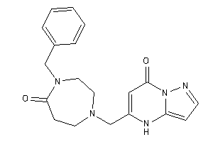 Image of 5-[(4-benzyl-5-keto-1,4-diazepan-1-yl)methyl]-4H-pyrazolo[1,5-a]pyrimidin-7-one