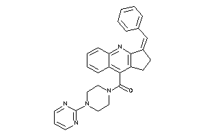 Image of (3-benzal-1,2-dihydrocyclopenta[b]quinolin-9-yl)-[4-(2-pyrimidyl)piperazino]methanone