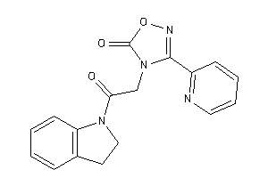 4-(2-indolin-1-yl-2-keto-ethyl)-3-(2-pyridyl)-1,2,4-oxadiazol-5-one