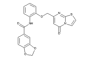 N-[2-[(5-ketothiazolo[3,2-a]pyrimidin-7-yl)methoxy]phenyl]-piperonylamide