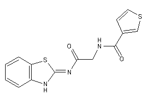 Image of N-[2-(3H-1,3-benzothiazol-2-ylideneamino)-2-keto-ethyl]thiophene-3-carboxamide