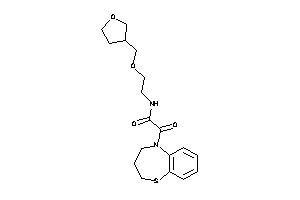 2-(3,4-dihydro-2H-1,5-benzothiazepin-5-yl)-2-keto-N-[2-(tetrahydrofuran-3-ylmethoxy)ethyl]acetamide