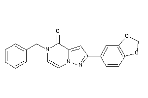 2-(1,3-benzodioxol-5-yl)-5-benzyl-pyrazolo[1,5-a]pyrazin-4-one