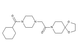 2-[4-(cyclohexanecarbonyl)piperazino]-1-(1,4-dioxa-8-azaspiro[4.5]decan-8-yl)ethanone